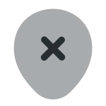 Location Cross SVG Icon